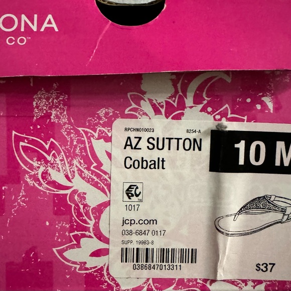 Arizona Jean Co Sutton Sandals Size 10 M Color Cobalt - Picture 5 of 5